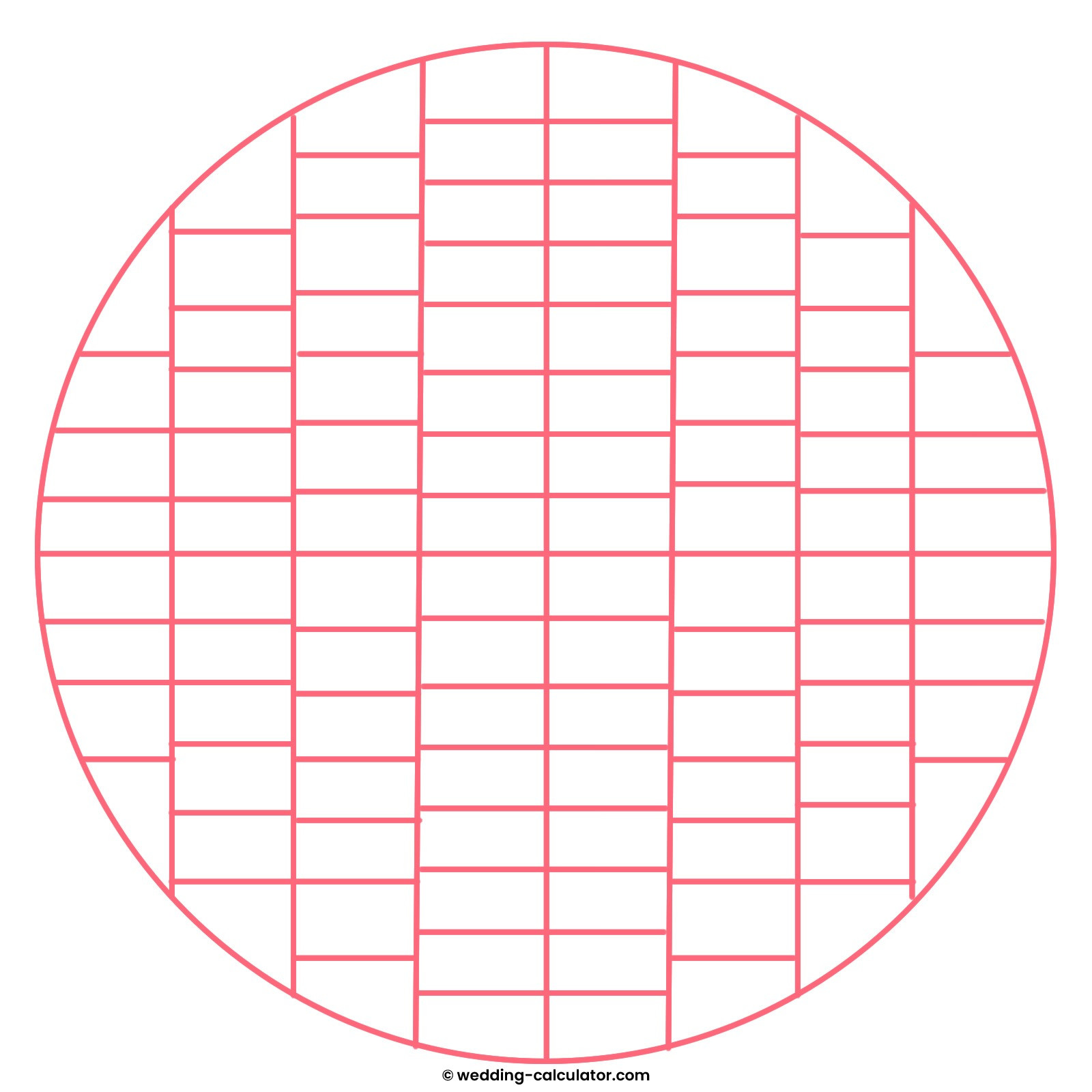 how to cut a round cake into 100 pieces