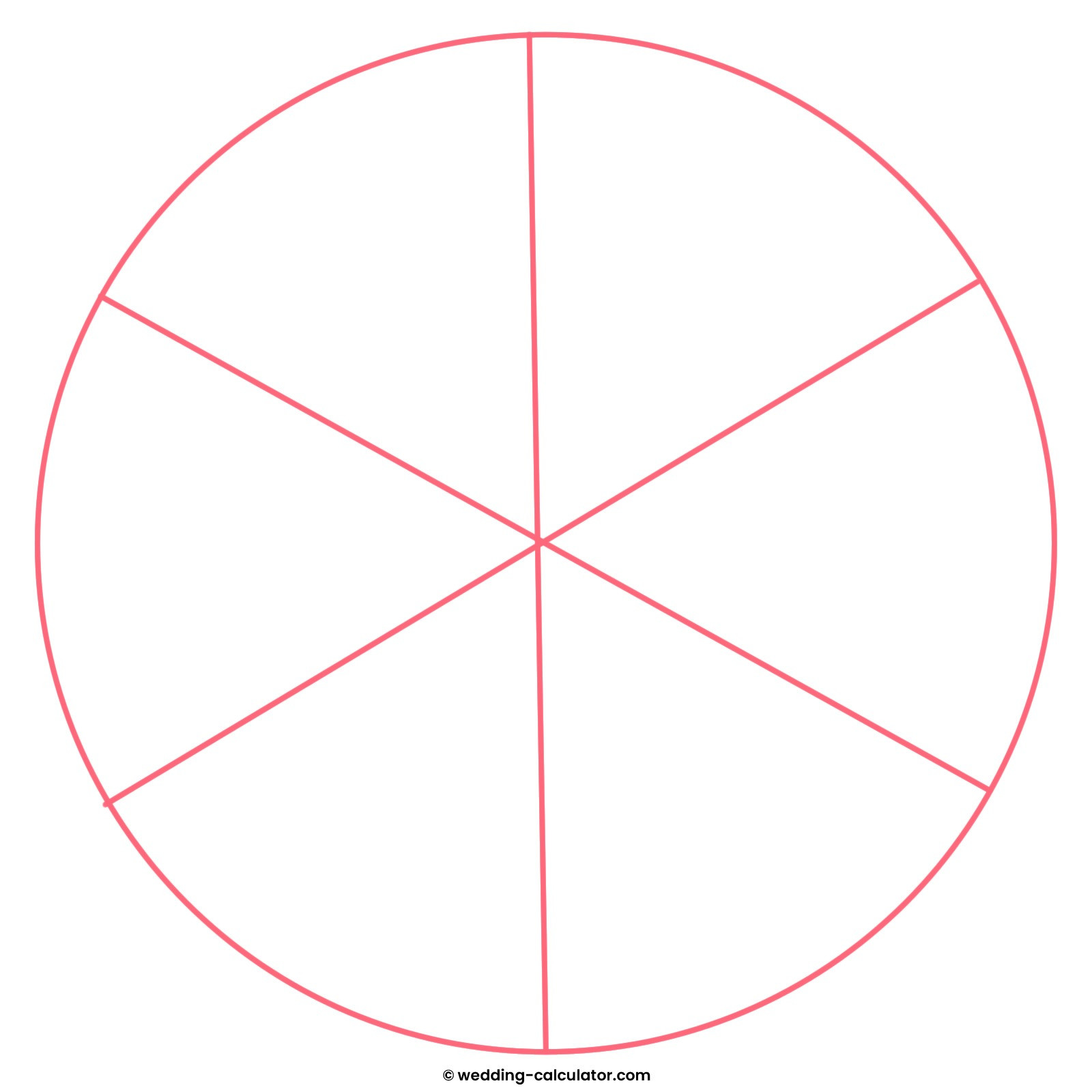 how to cut a round cake into 6 pieces